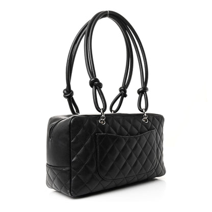 Chanel Calfskin Quilted Large Cambon Bowler Black 3 of 11