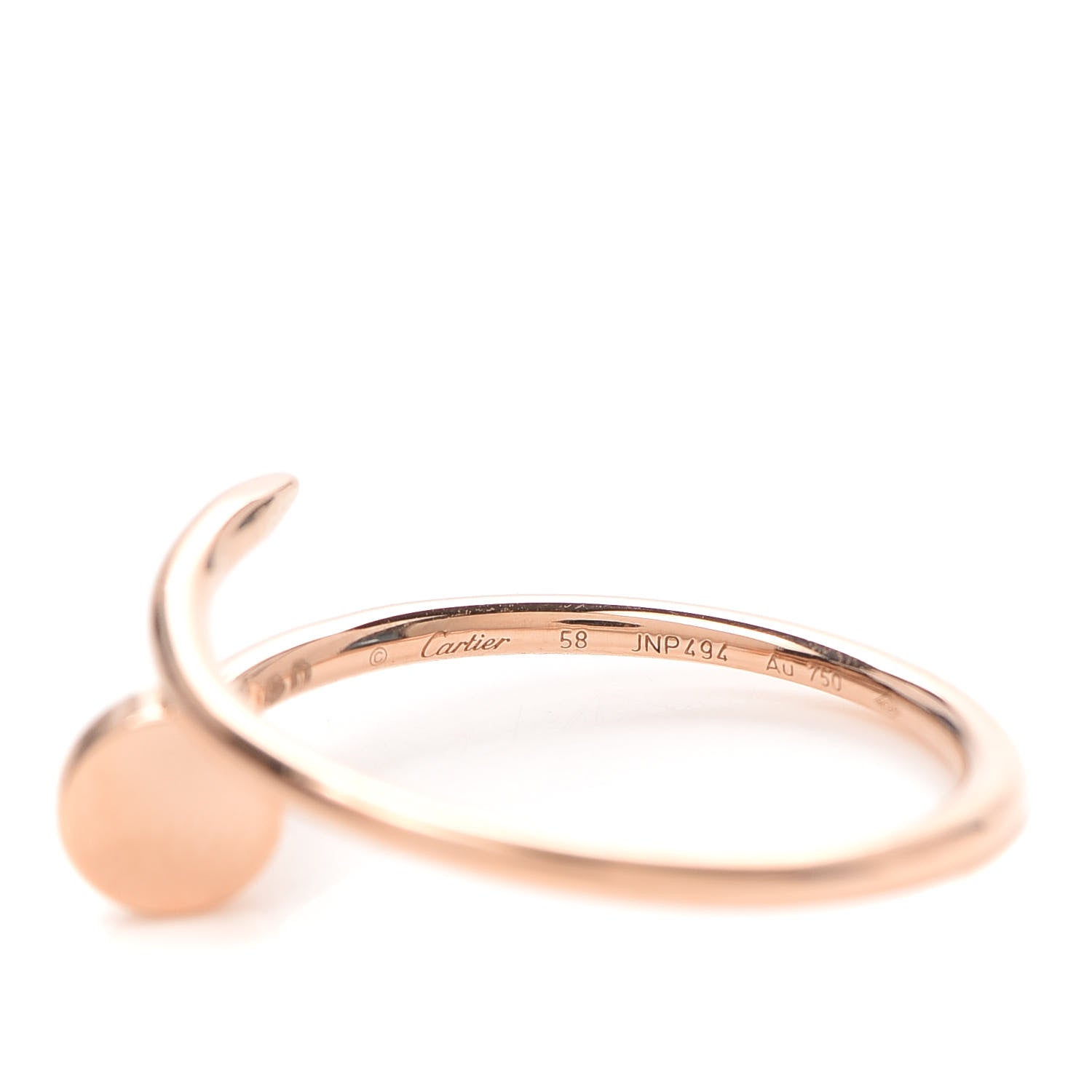 Cartier 18K Pink Gold Small Juste Un Clou Ring 58 8.25 4 of 6