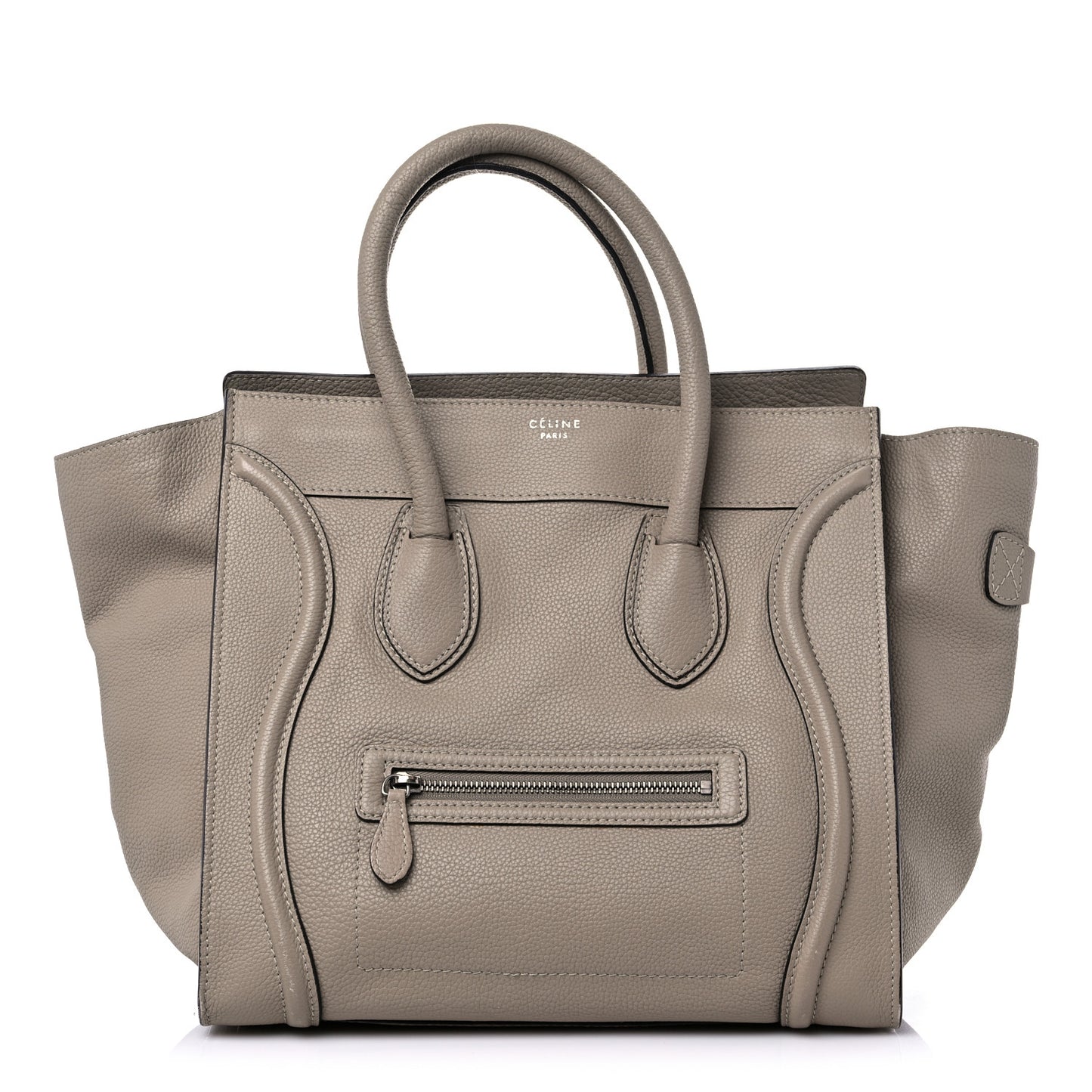 Drummed Calfskin Mini Luggage Souris