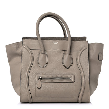 Celine Drummed Calfskin Mini Luggage Souris 1 of 7