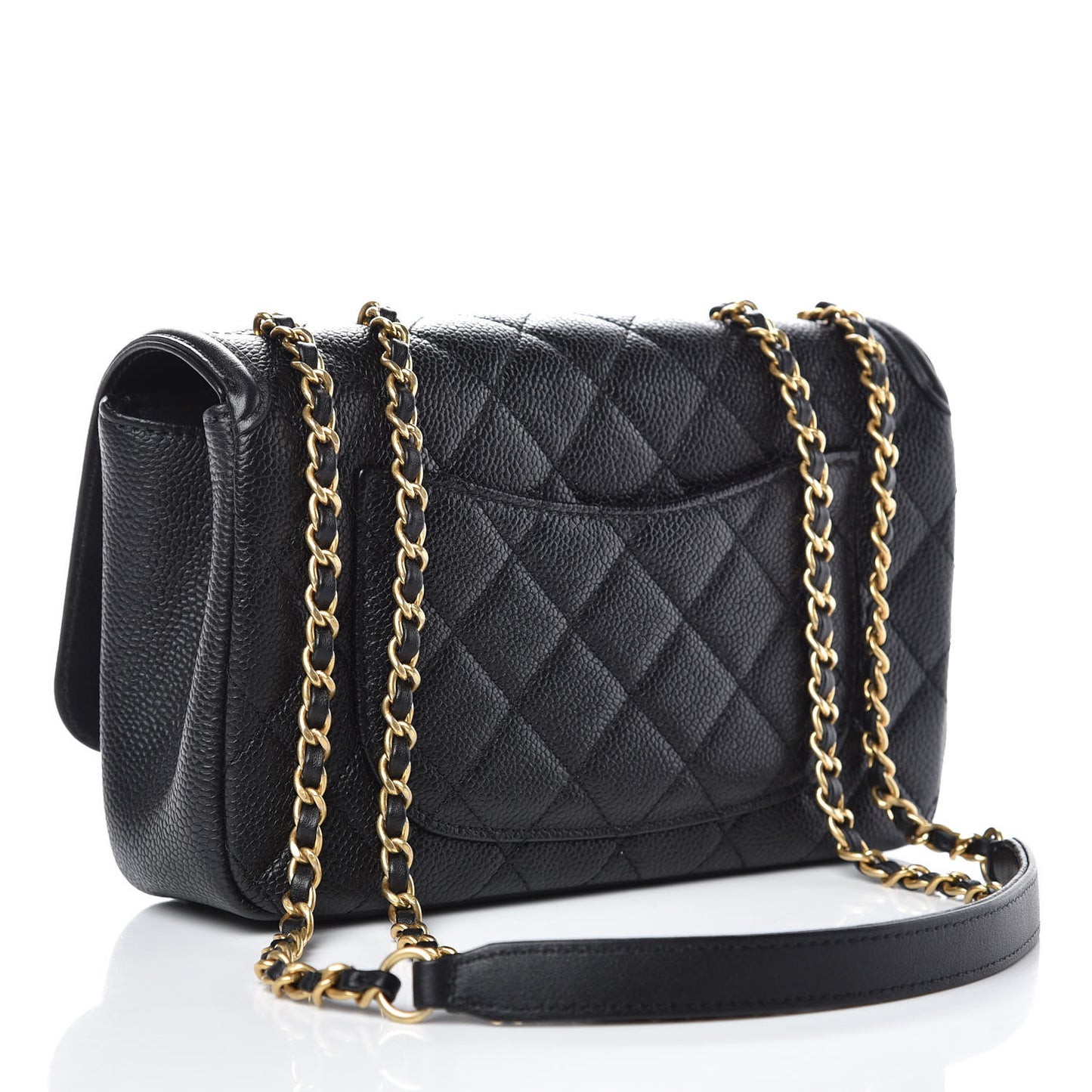 Caviar Quilted Small CC Filigree Flap Black