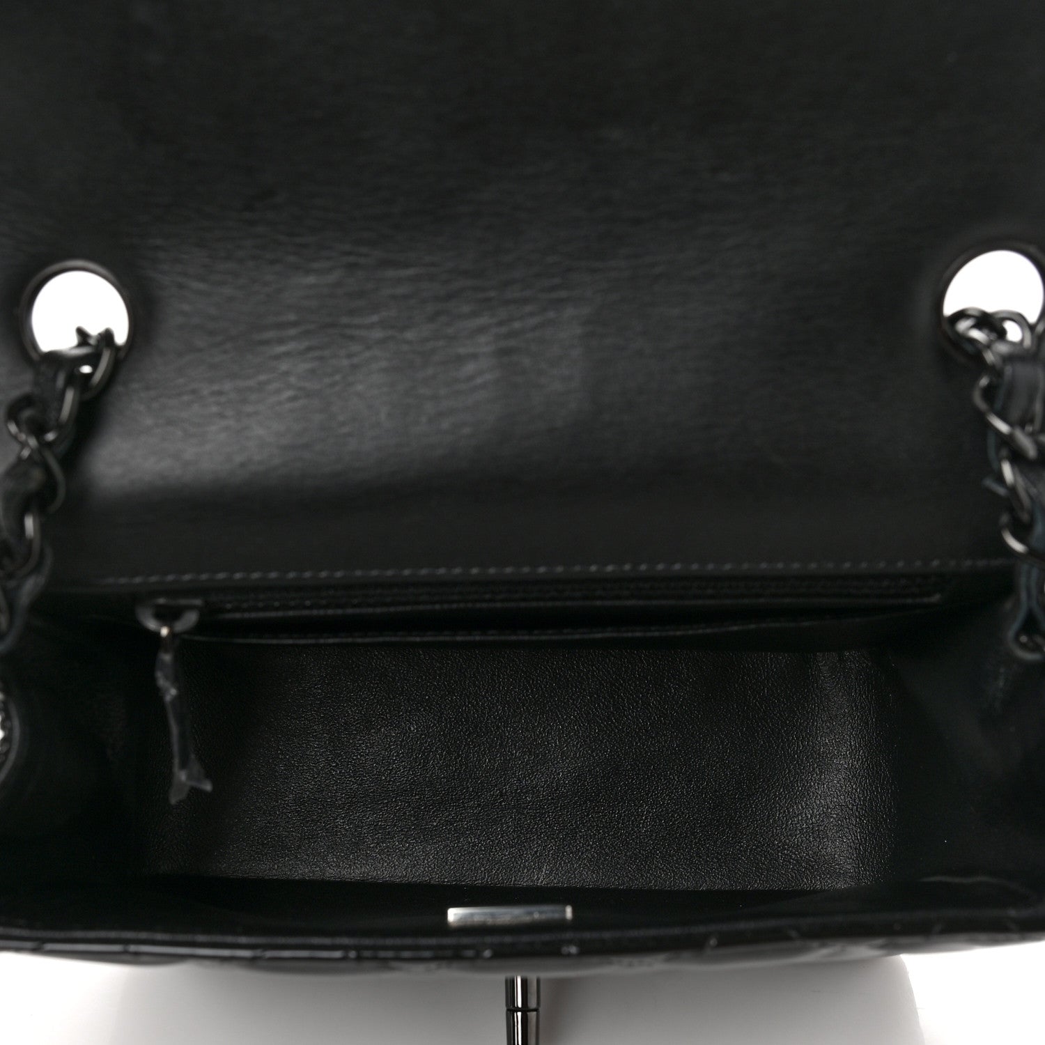 Chanel Patent Calfskin Quilted Mini Square Flap So Black 5 of 7