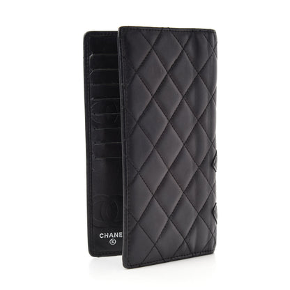 Chanel Calfskin Quilted Cambon Yen Wallet Black 3 of 8