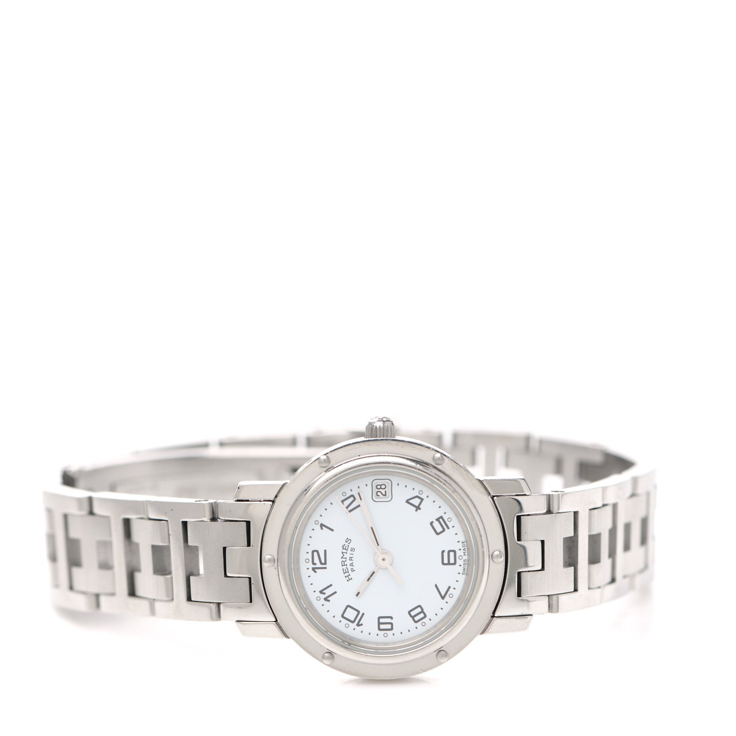 Stainless Steel 24mm Clipper Quartz Watch White