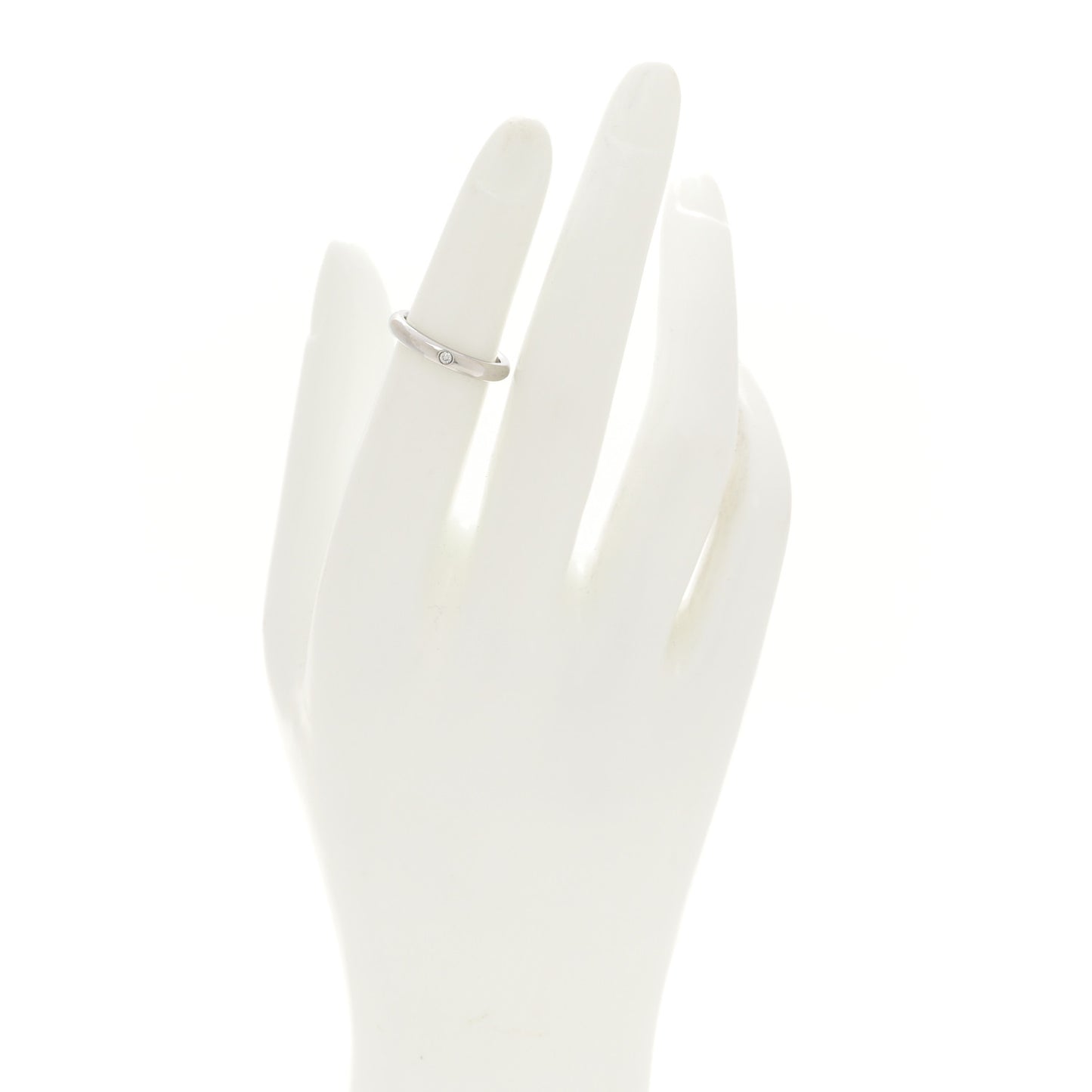 Platinum Diamond Elsa Peretti Band Ring 48 4.5