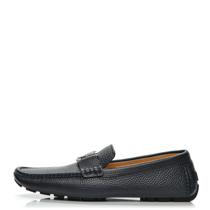 Louis Vuitton Calfskin Monte Carlo Moccasin Loafers 9 Navy 1 of 8