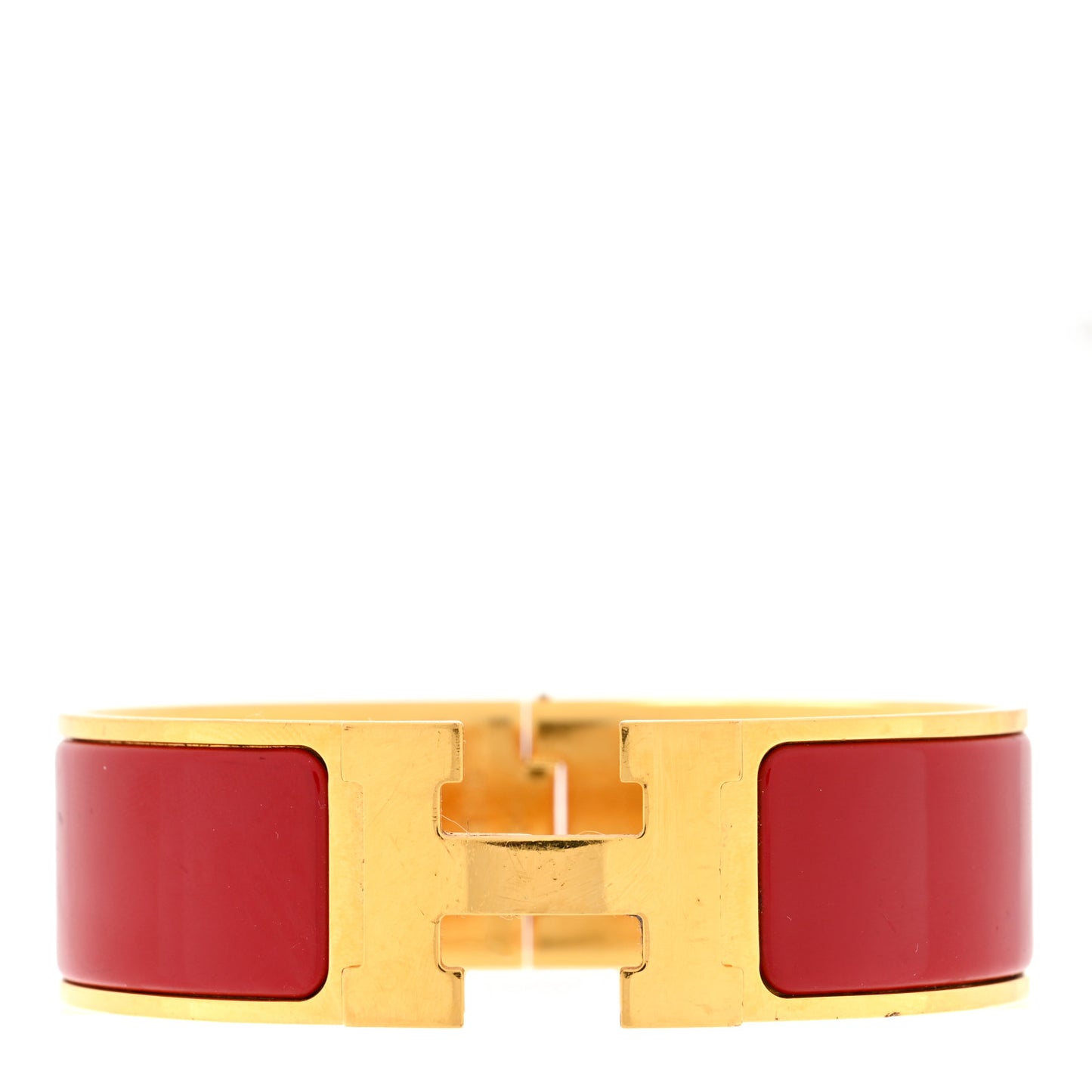 Enamel Wide Clic Clac H Bracelet PM Red