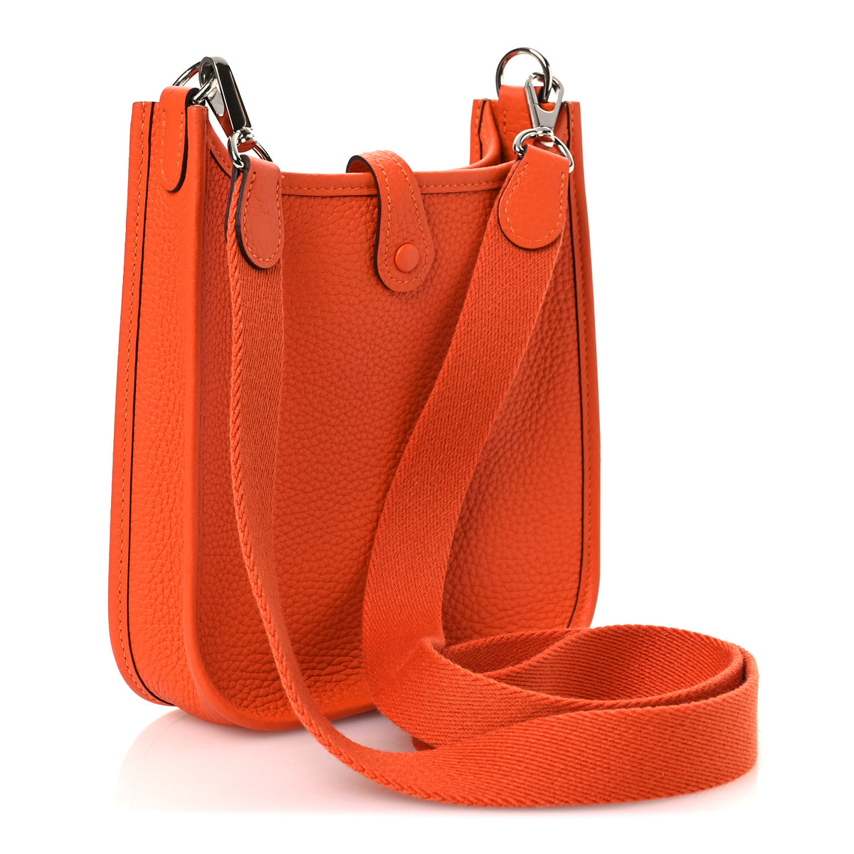Hermes Taurillon Clemence Evelyne TPM Orange 3 of 12