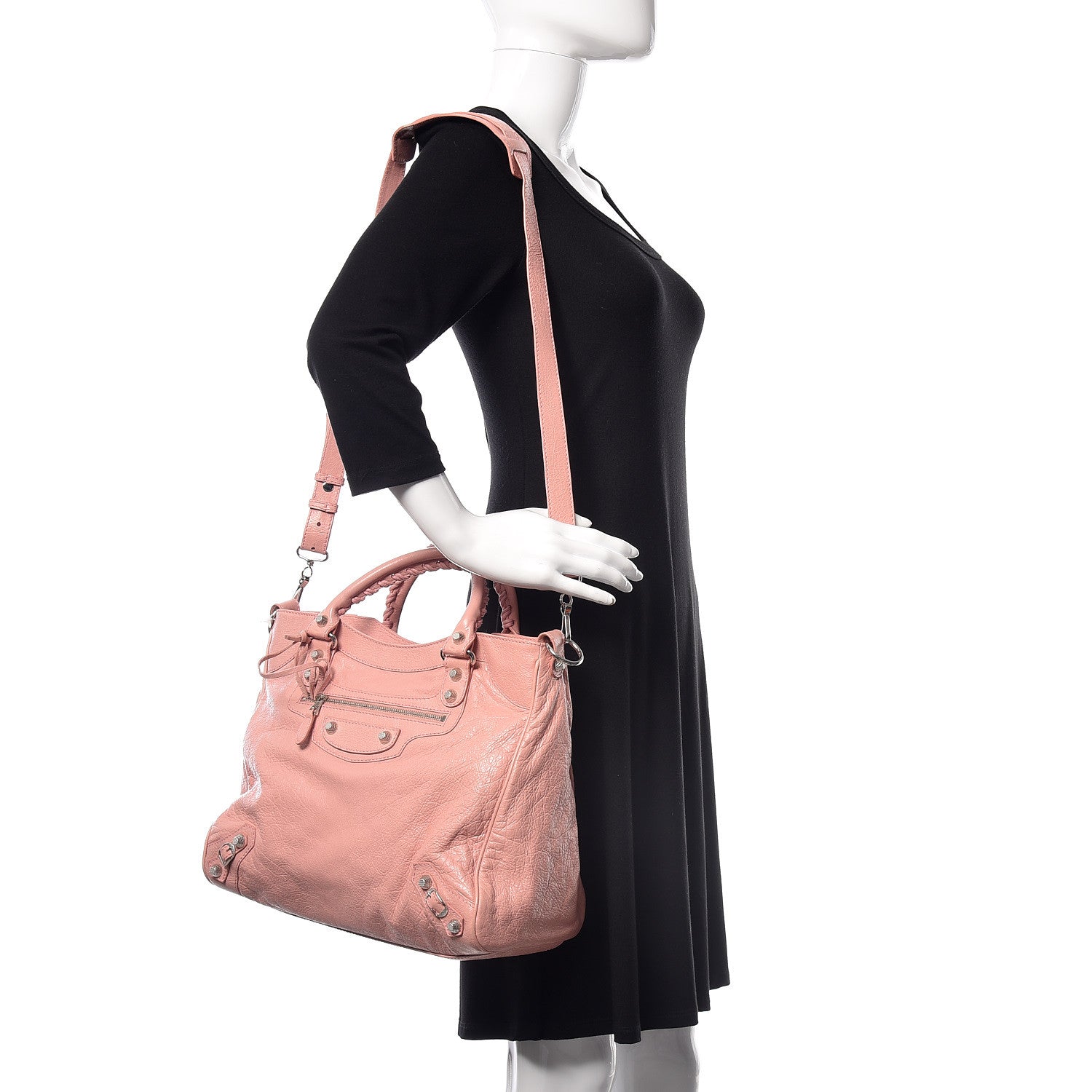 Balenciaga Agneau Giant 12 Silver Hardware Velo Rose Peche 2 of 11