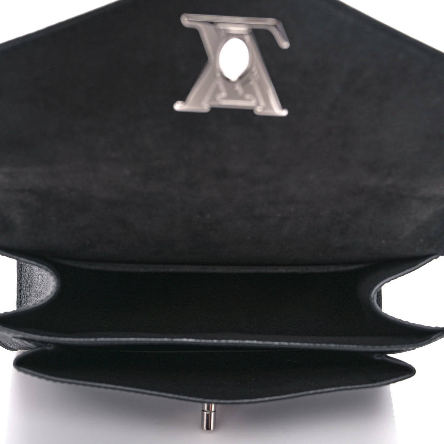 Louis Vuitton Soft Calfskin Mylockme Chain Bag BB Black 5 of 10