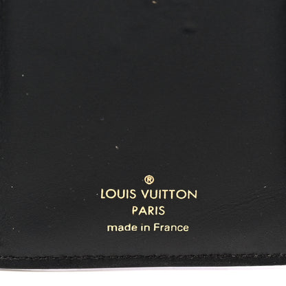 Louis Vuitton Monogram Flower Lock Compact Wallet Black 4 of 4