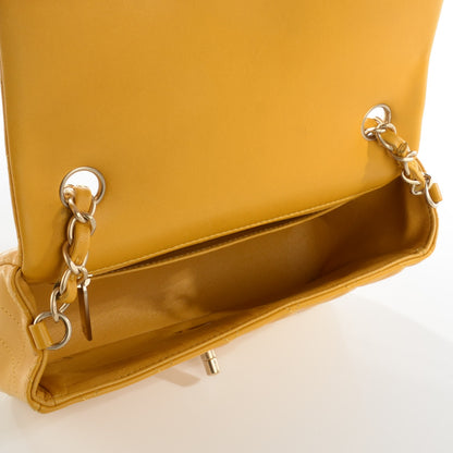 Chanel Lambskin Quilted Mini Rectangular Flap Yellow 8 of 8