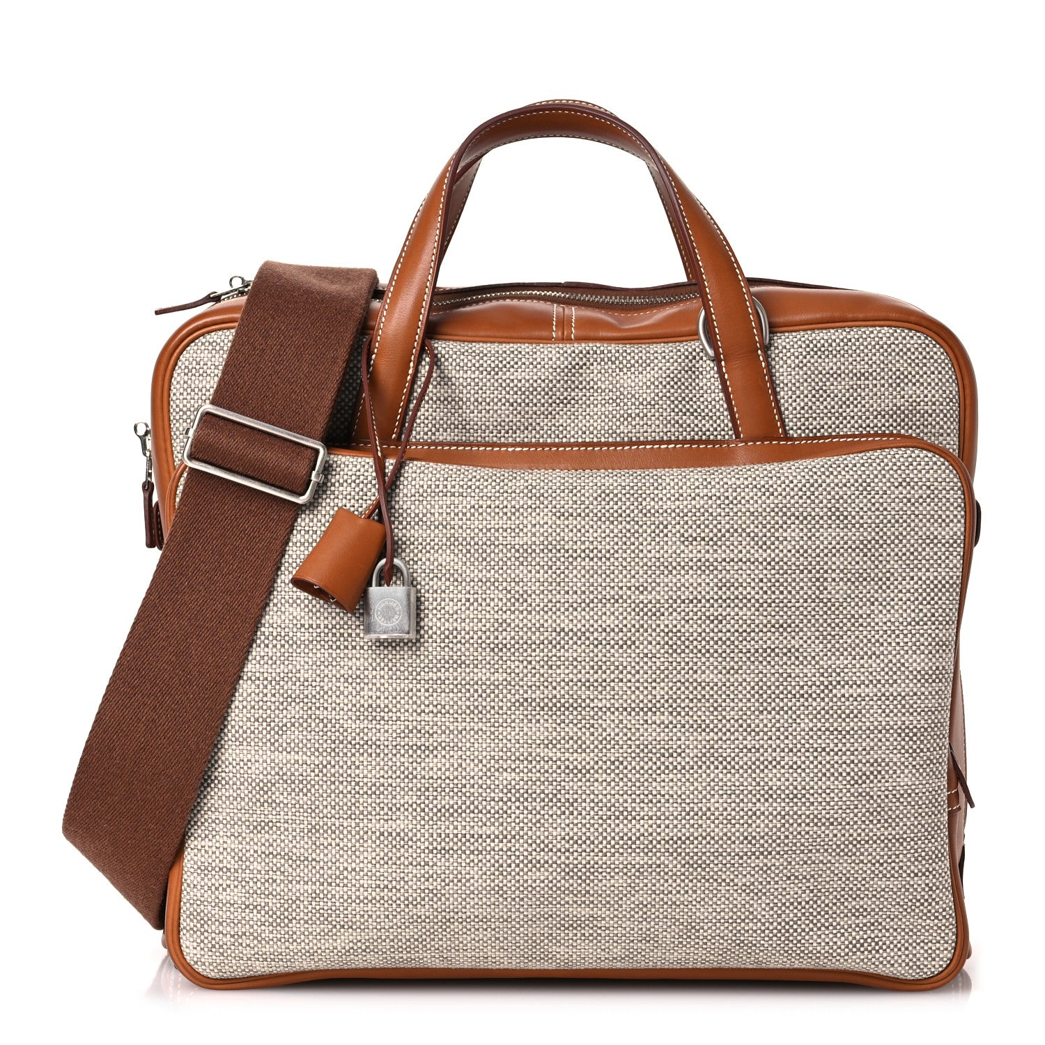 Hermes Toile Trousse Caleche Express Travel Gold 1 of 16