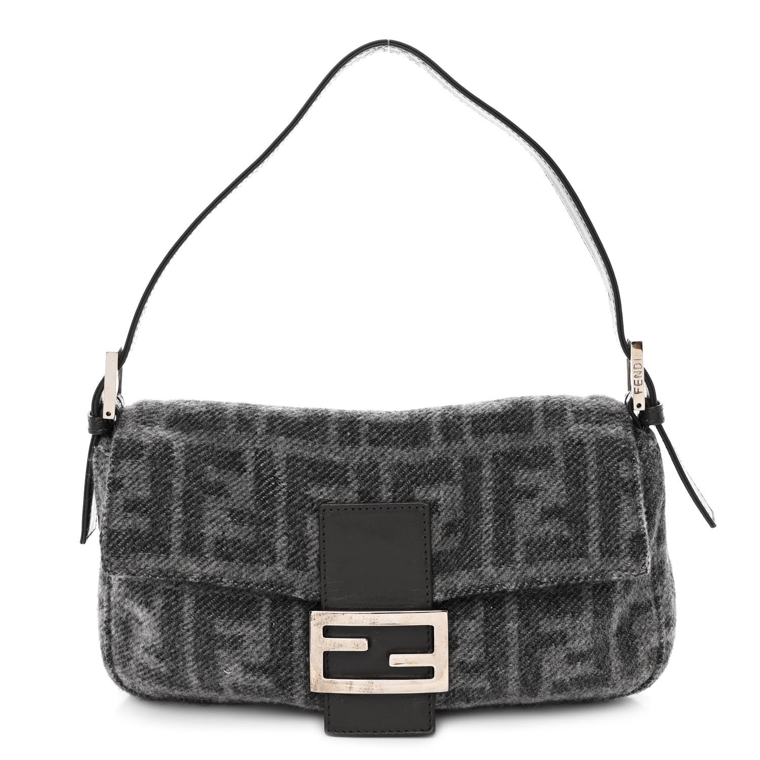 Fendi Wool Zucca Baguette Grey 1 of 10