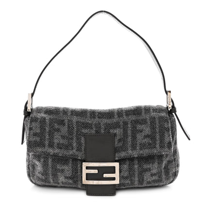 Fendi Wool Zucca Baguette Grey 1 of 10