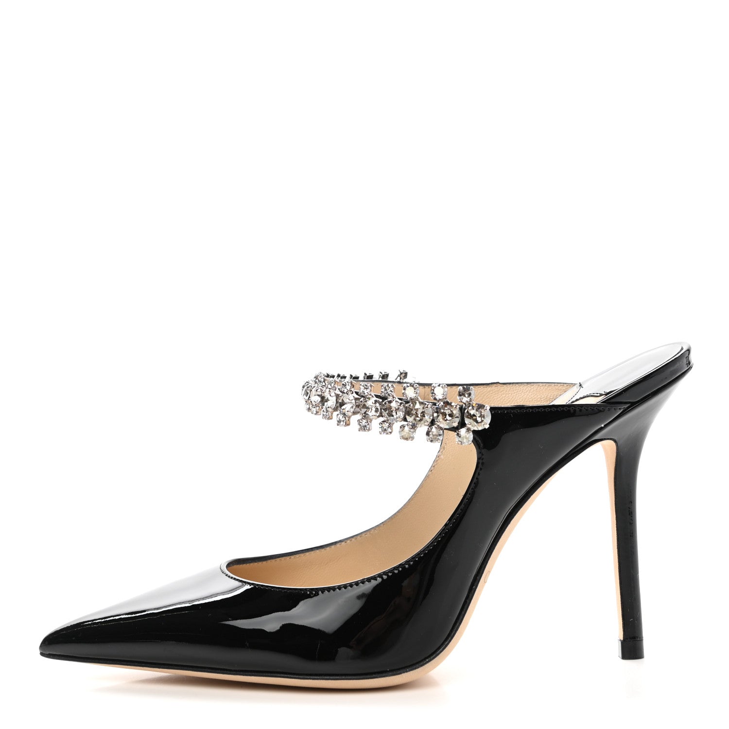 Jimmy Choo Patent Crystal Bing 100 Pumps 35 Black 1 of 7