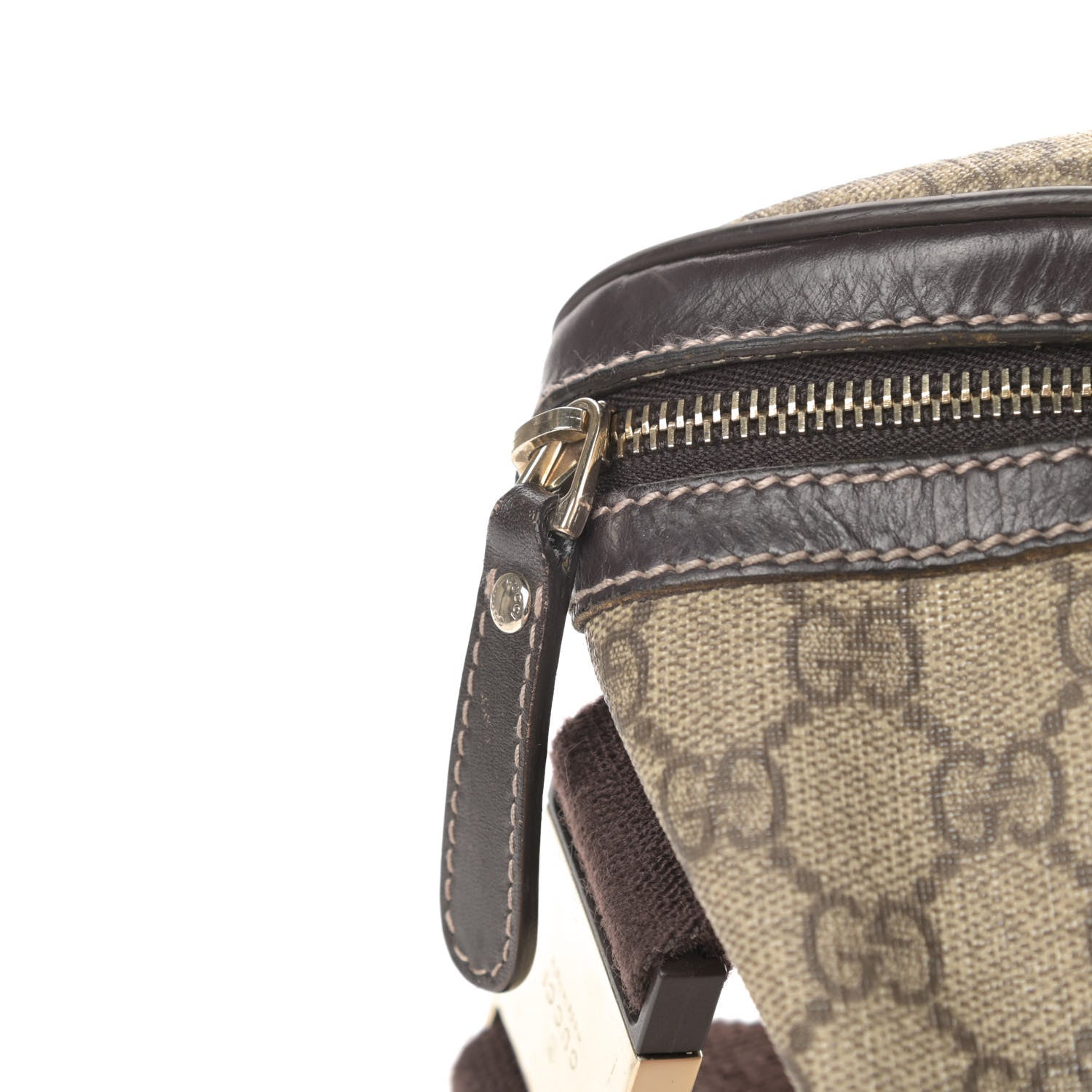 Gucci GG Supreme Monogram Belt Bag Dark Brown 12 of 14