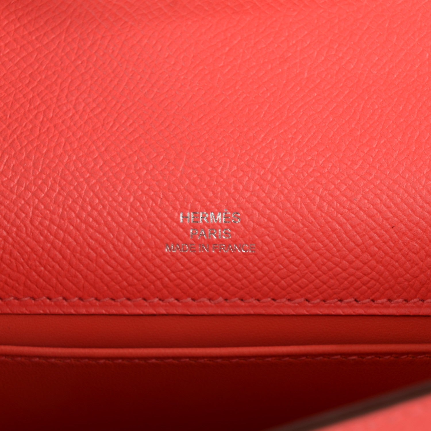 Hermes Epsom Kelly Pochette Clutch Rouge Pivoine 6 of 15
