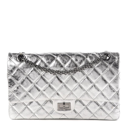 Chanel Metallic Aged Calfskin Quilted 2.55 Reissue 226 Flap Silver 1 of 11
