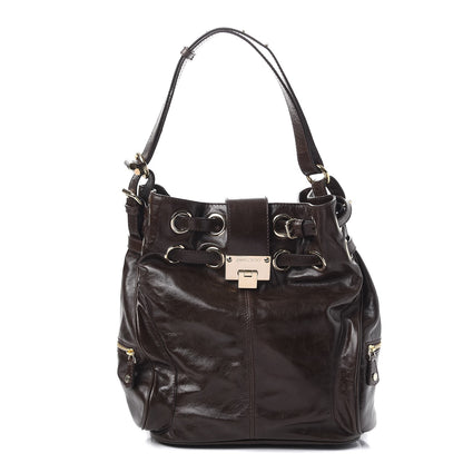 Jimmy Choo Calfskin Ramona Hobo Brown 1 of 10