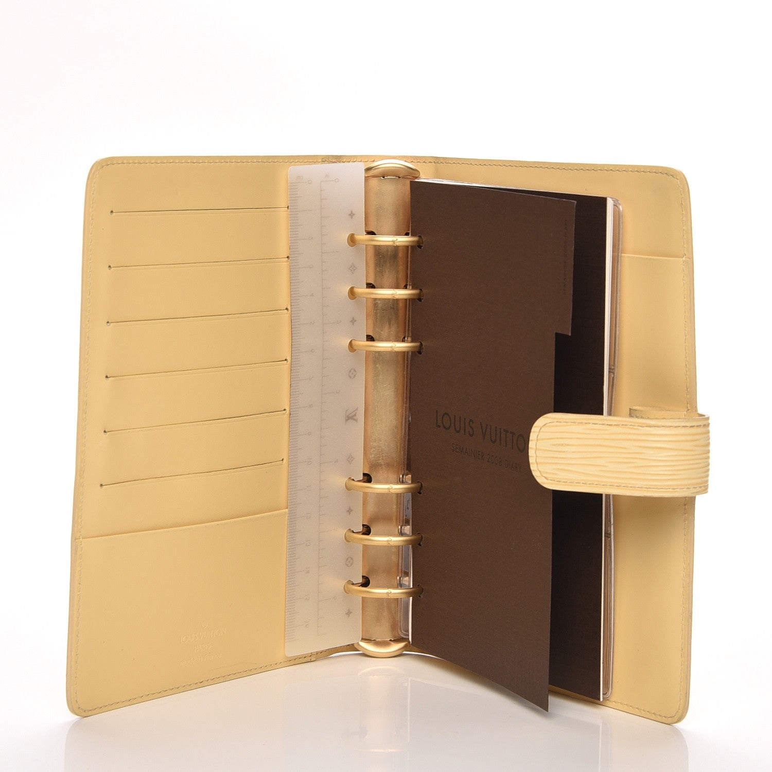 Louis Vuitton Epi Medium Ring Agenda Cover Vanilla 5 of 6