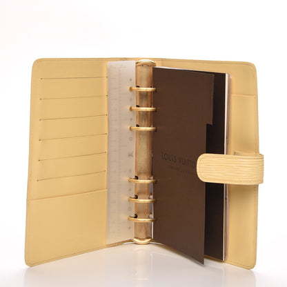 Louis Vuitton Epi Medium Ring Agenda Cover Vanilla 5 of 6
