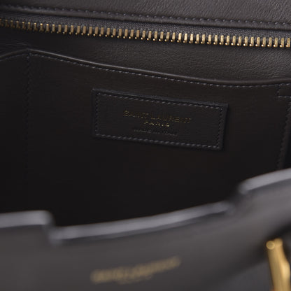 Saint Laurent Smooth Calfskin Small Cabas Monogram Dark Grey 8 of 11