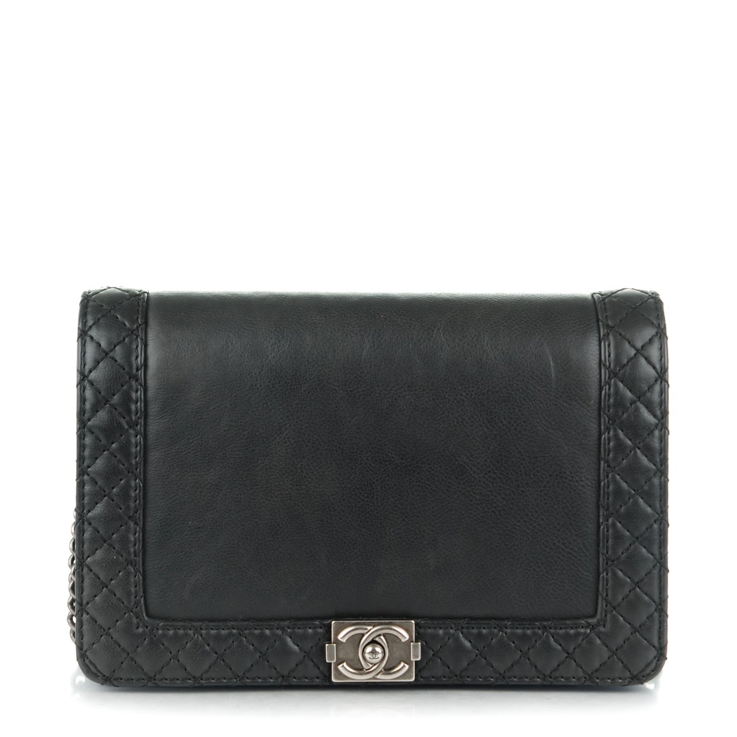 Calfskin Small Boy Reverso Flap Black