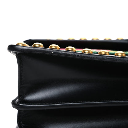 Gucci Calfskin Floral Embroidered Studded Small Dionysus Shoulder Bag Black 11 of 11