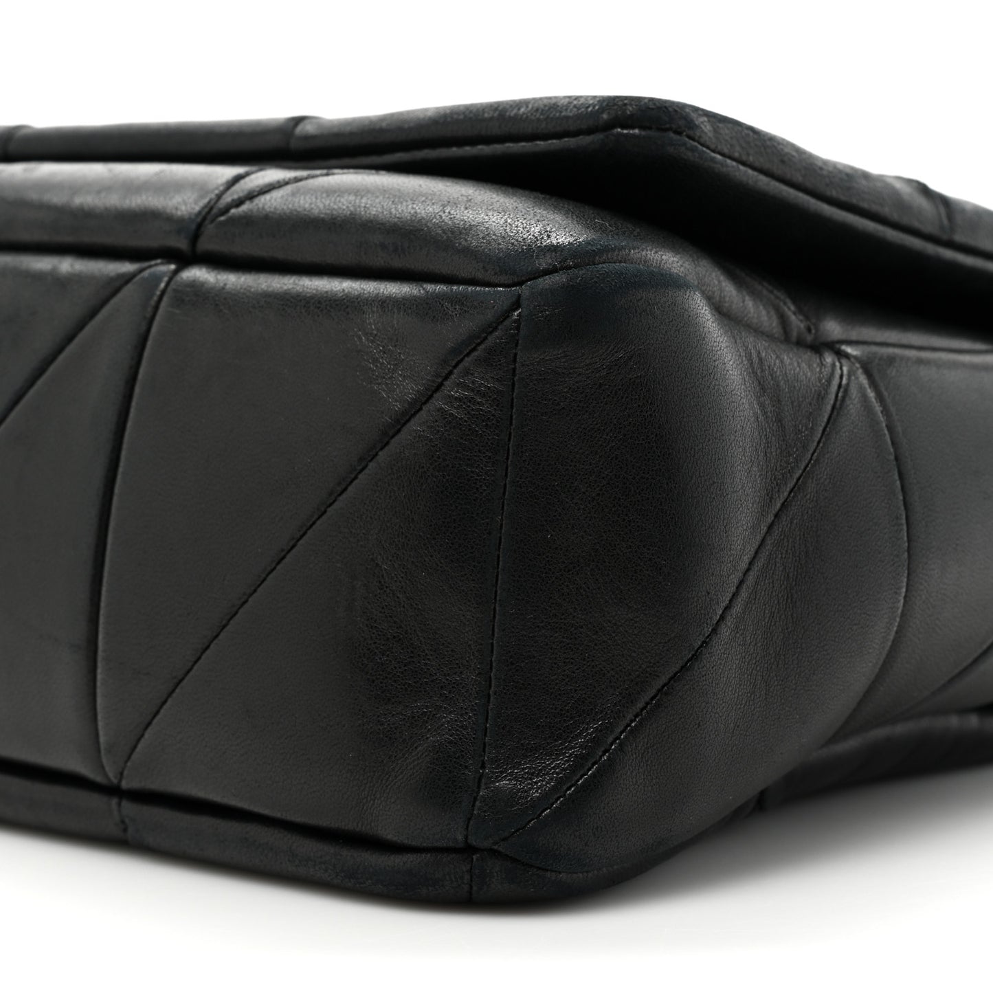 Lambskin Patchwork Monogram Large Jamie Black