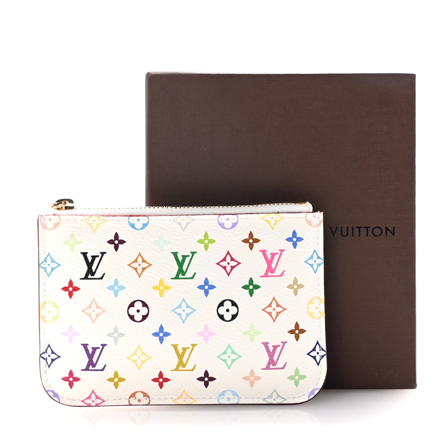 Monogram Multicolor Key Pouch White Litchi