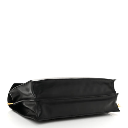 Prada Calfskin Large Soft Sound Shoulder Bag Black 5 of 11