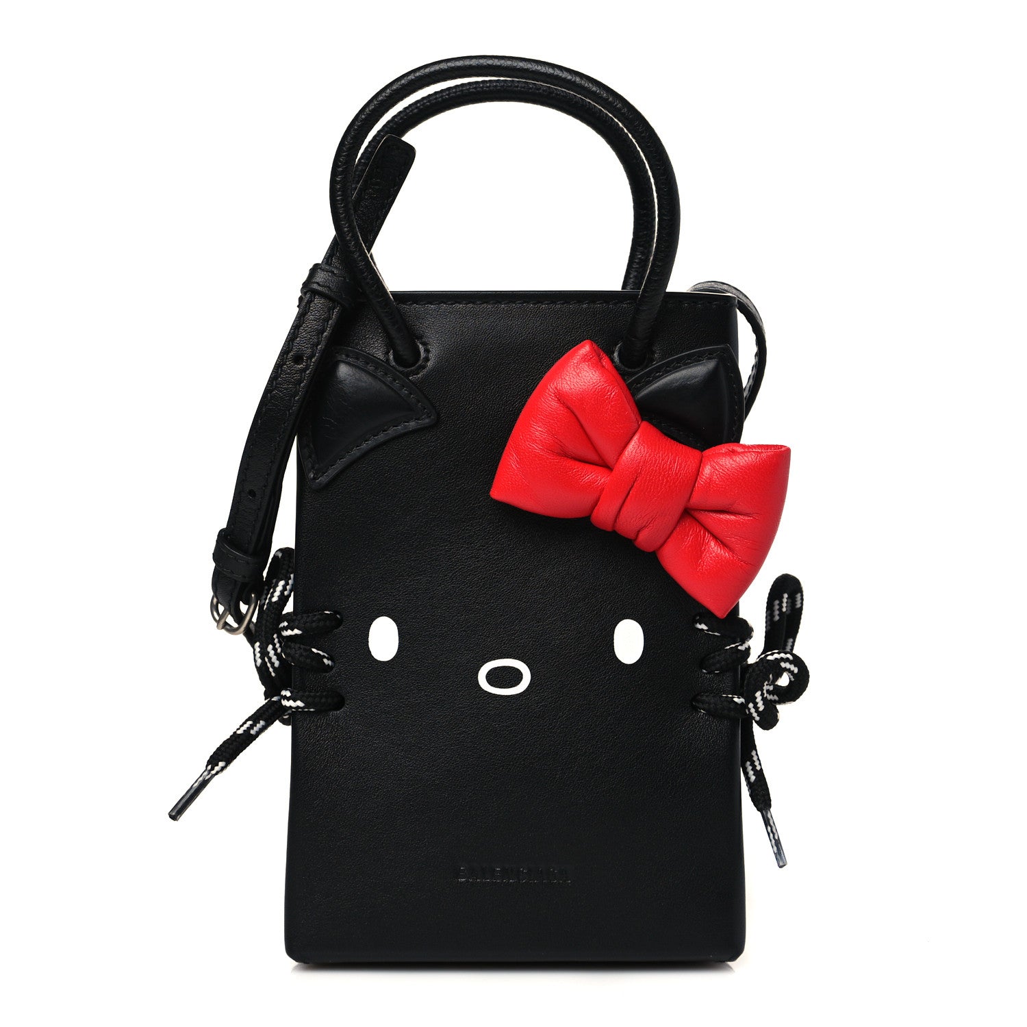 Balenciaga Calfskin Hello Kitty Phone Holder Bag Black 1 of 9