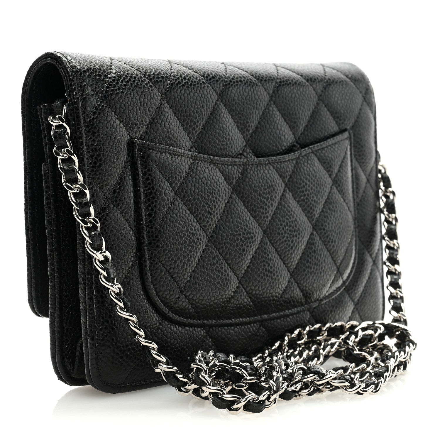 Chanel Caviar Quilted Wallet on Chain WOC Black 2 of 9