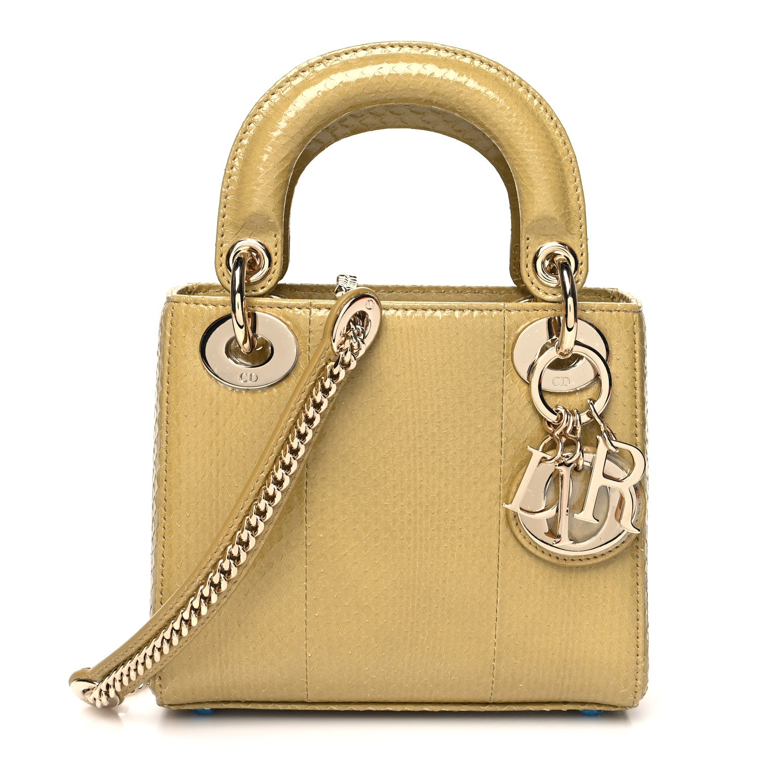 Christian Dior Snakeskin Mini Lady Dior Beige 1 of 11