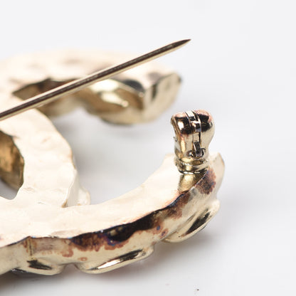 Chanel Resin CC Brooch Gold 5 of 6