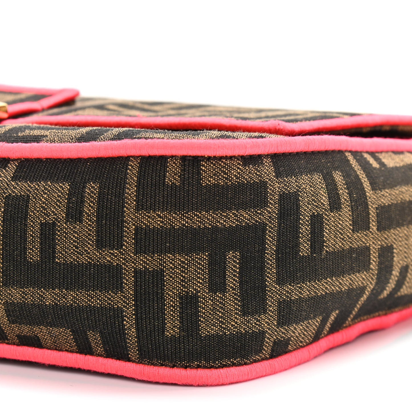 Fabric Jacquard FF 1974 Baguette Tobacco Moro Fuxia Fluo