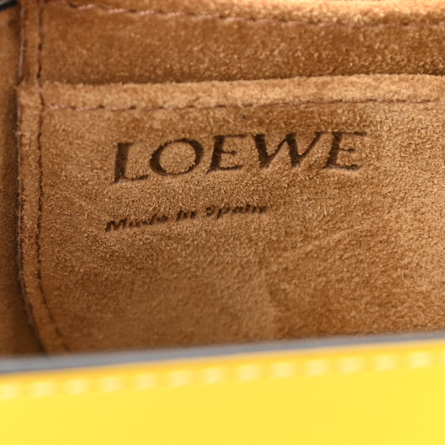 Loewe Calfskin Embroidered Floral Mini Gate Crossbody Bag Yellow 6 of 8