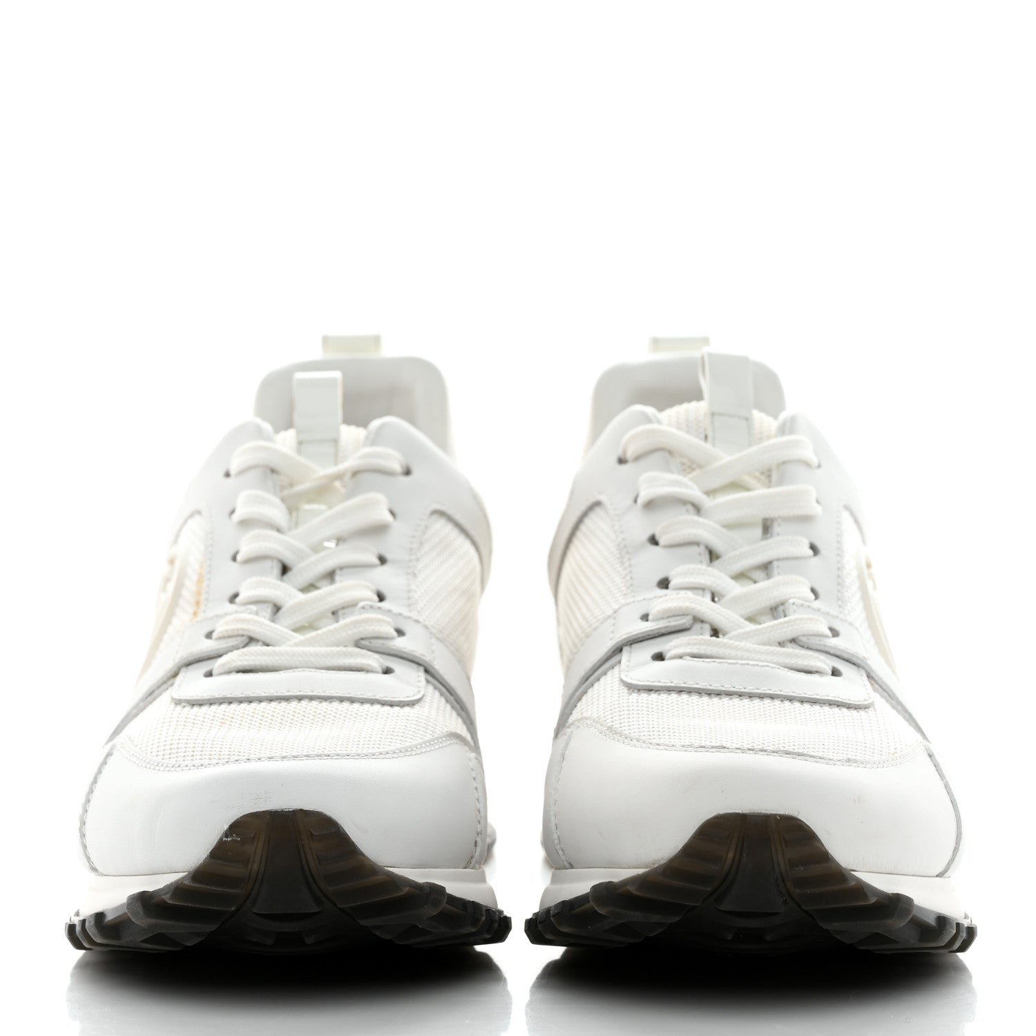 Louis Vuitton Calfskin Mesh Run Away Sneakers 37 White 2 of 14