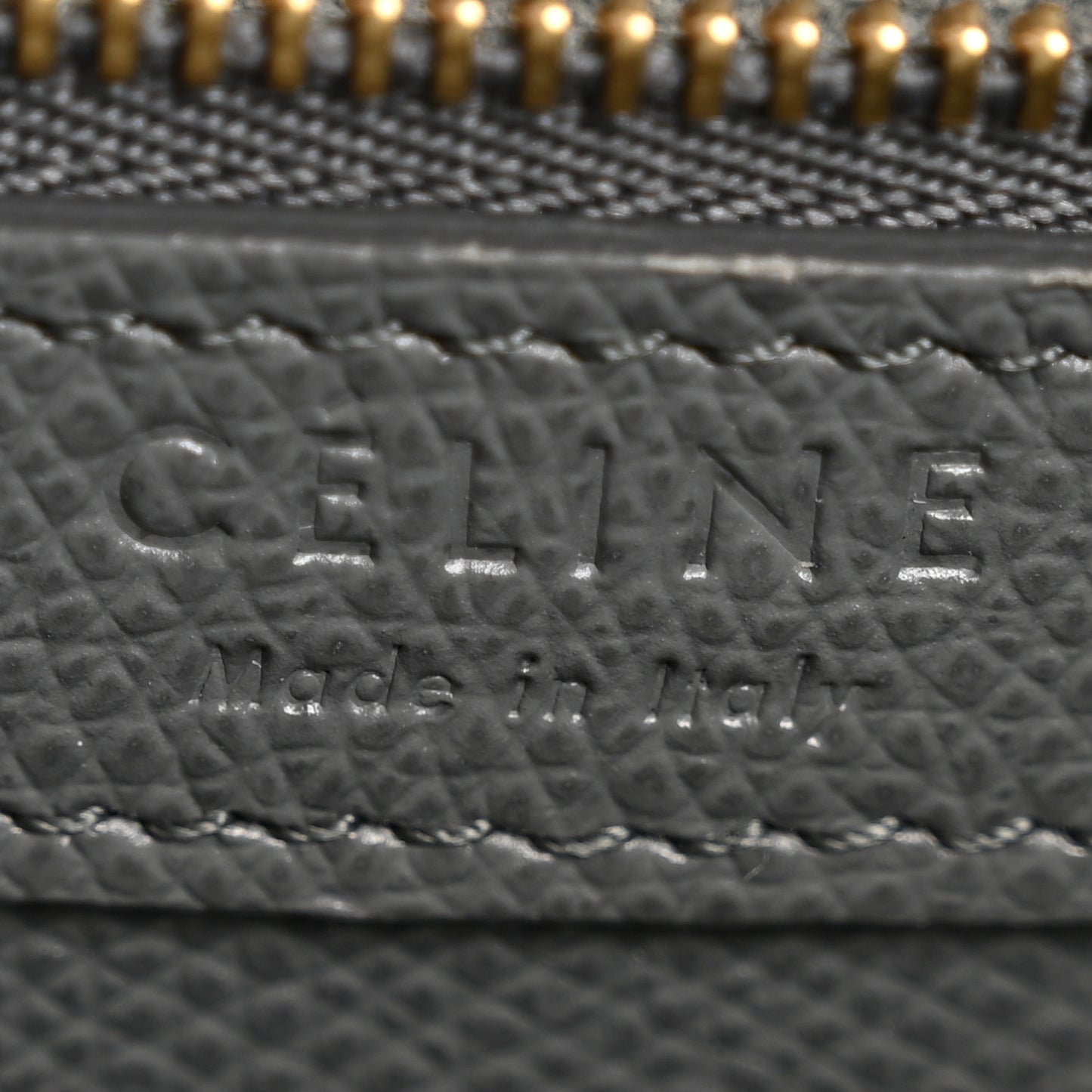 Grained Calfskin Small Vertical Bi-Cabas Kohl Washed Blue