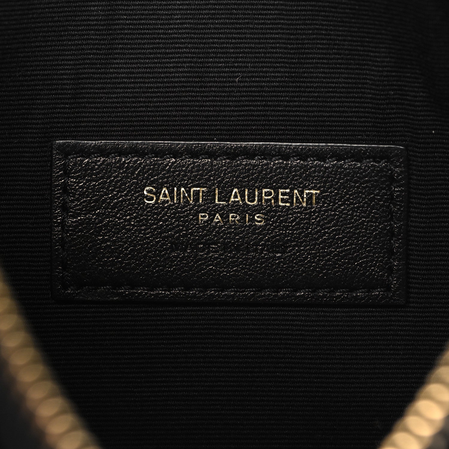 Saint Laurent Grain De Poudre Chevron Monogram Bill Pouch Black 6 of 7