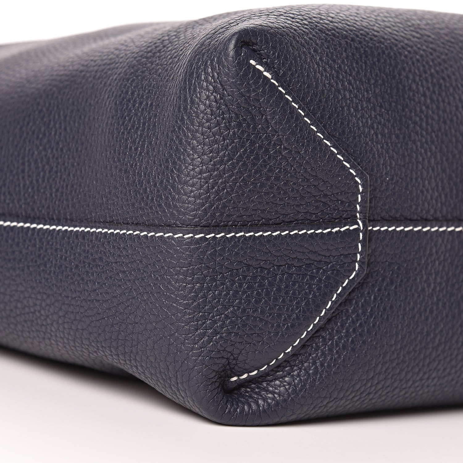Hermes Taurillon Clemence Double Sens 36 Reversible Tote Bleu Nuit Rose Extreme 5 of 14