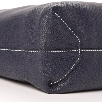 Hermes Taurillon Clemence Double Sens 36 Reversible Tote Bleu Nuit Rose Extreme 5 of 14