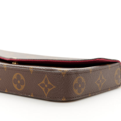 Louis Vuitton Monogram Pochette Felicie Chain Wallet Fuchsia 15 of 15