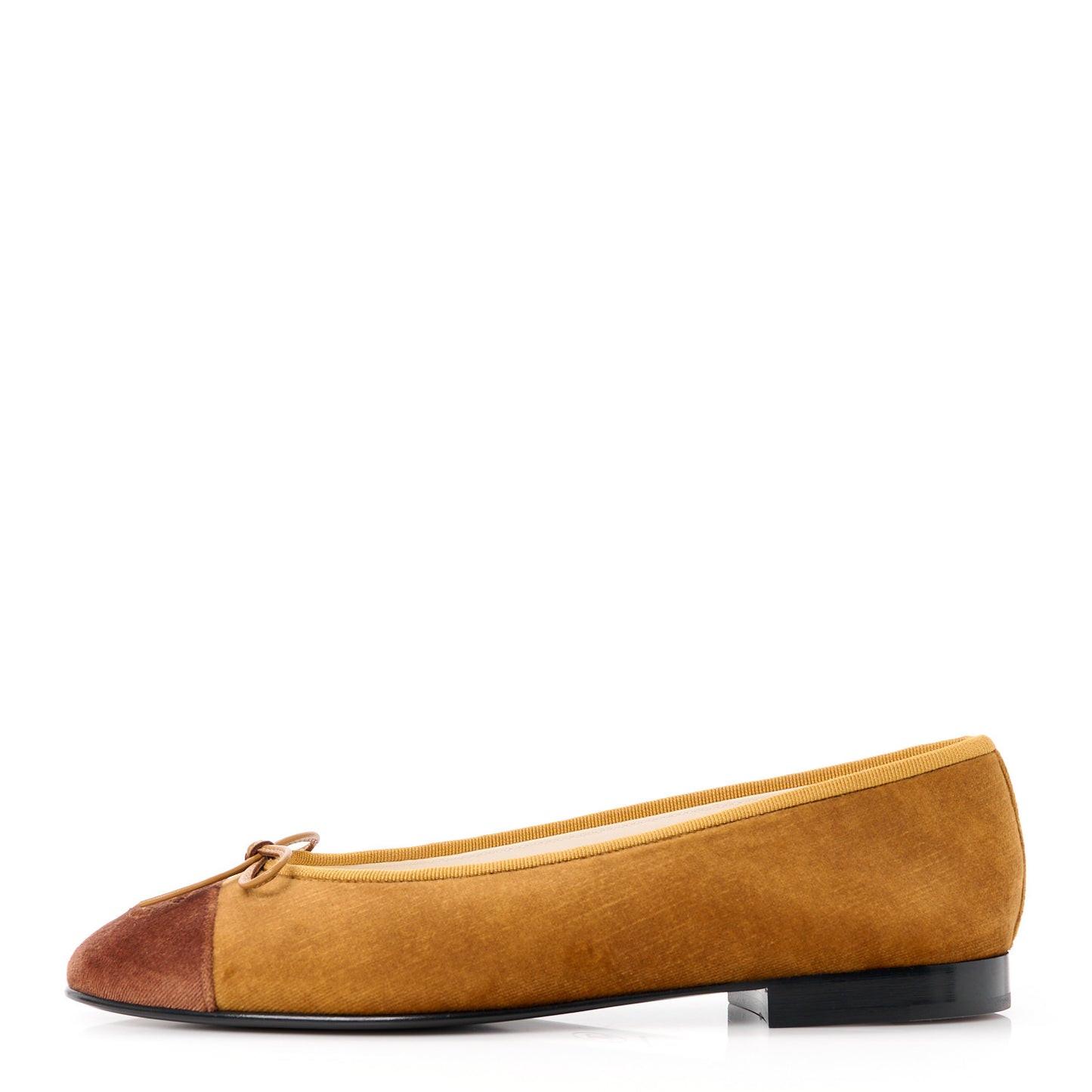 Velvet Cap Toe CC Ballerina Flats 39 Brown Light Brown