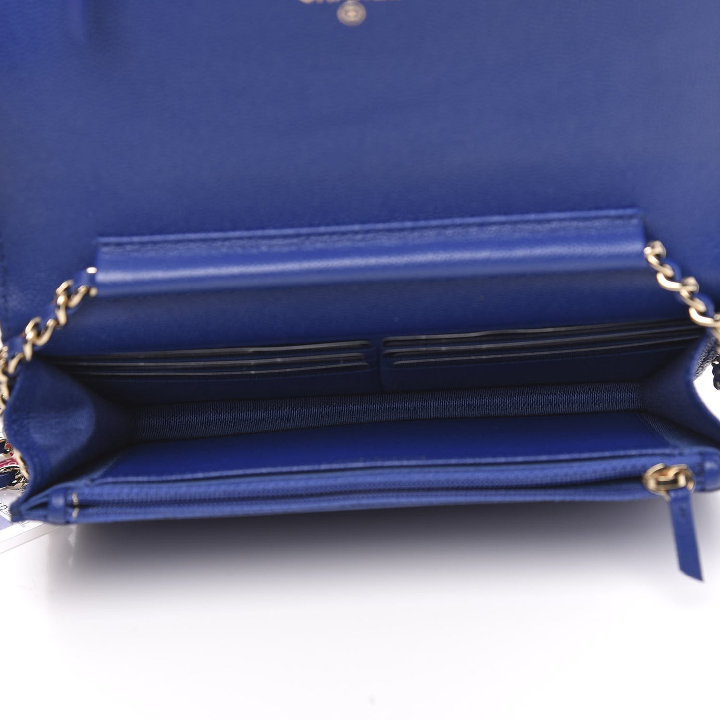 Caviar Quilted Vintage Mademoiselle Wallet On Chain WOC Blue
