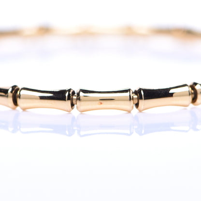 Gucci 18K Yellow Gold Small Bamboo Spring Bracelet 17 7 of 8