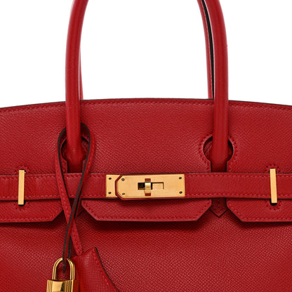 Hermes Epsom Birkin 30 Rouge Casaque 8 of 12