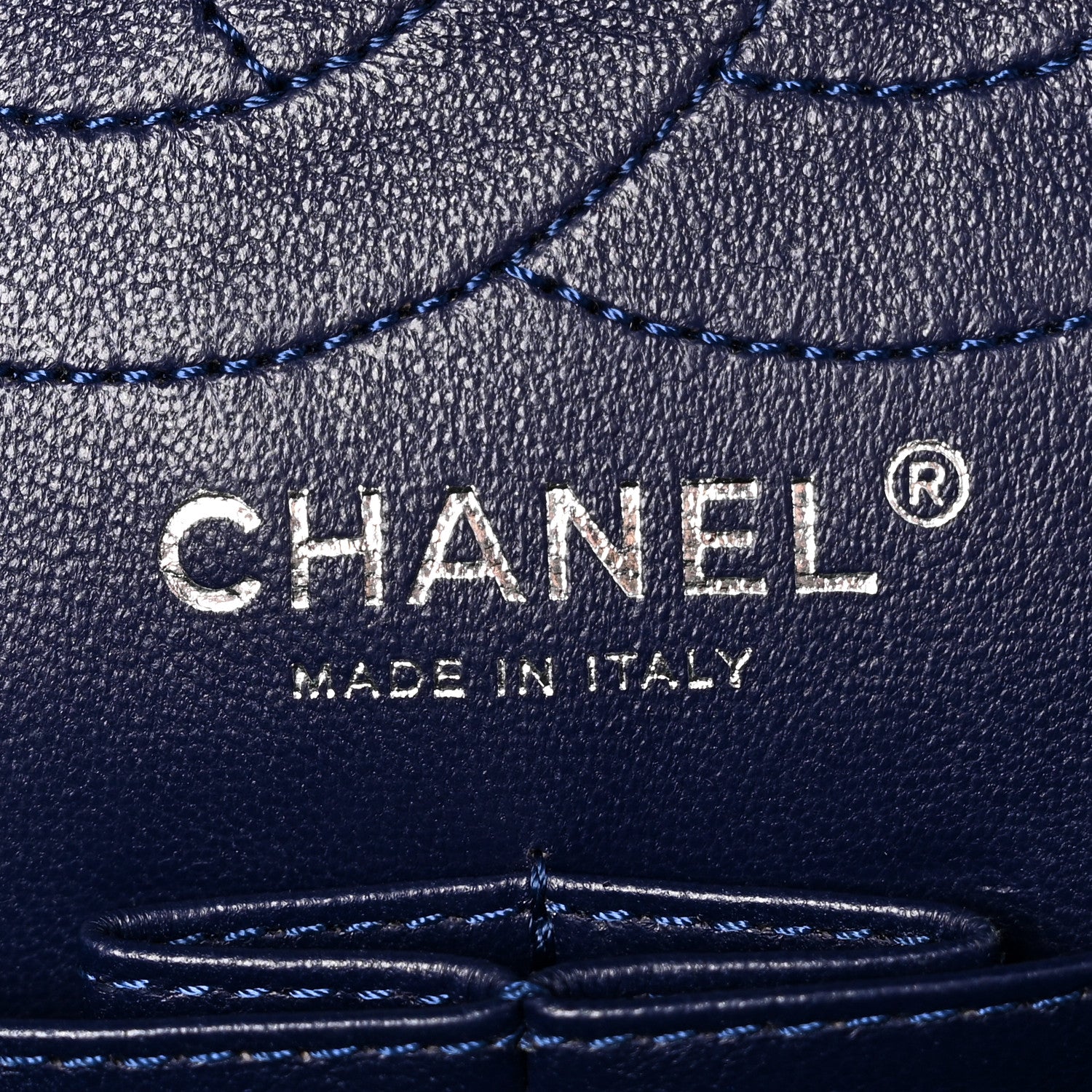 Chanel Distressed Patent Quilted 2.55 Reissue 226 Flap Blue 5 of 9