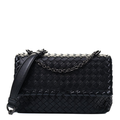 Bottega Veneta Nappa Intrecciato Baby Olimpia Shoulder Bag Black 1 of 4